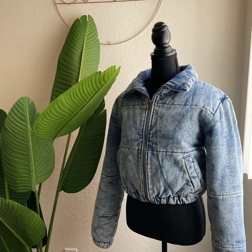 Denim Puffer Jacket